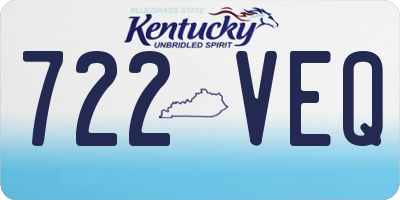 KY license plate 722VEQ