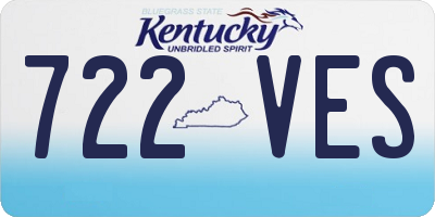 KY license plate 722VES