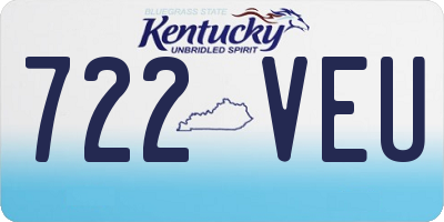 KY license plate 722VEU