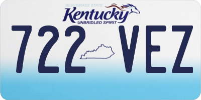 KY license plate 722VEZ