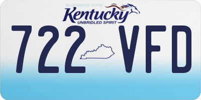 KY license plate 722VFD