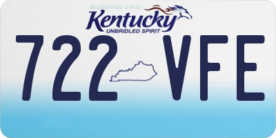 KY license plate 722VFE