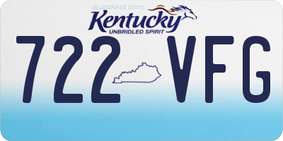 KY license plate 722VFG