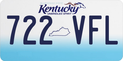KY license plate 722VFL