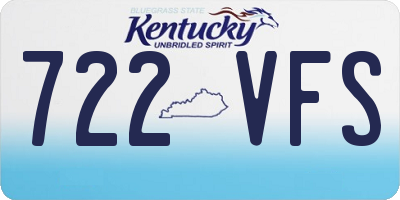 KY license plate 722VFS