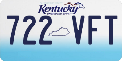 KY license plate 722VFT