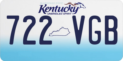 KY license plate 722VGB