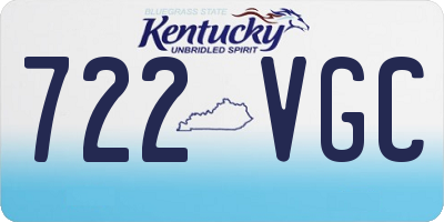 KY license plate 722VGC