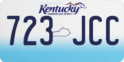 KY license plate 723JCC