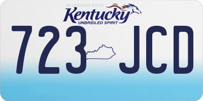 KY license plate 723JCD