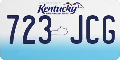 KY license plate 723JCG