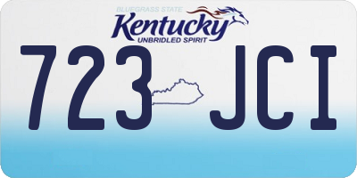 KY license plate 723JCI