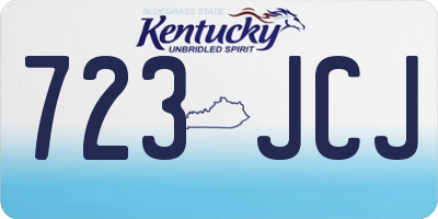 KY license plate 723JCJ