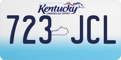 KY license plate 723JCL