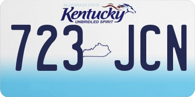 KY license plate 723JCN
