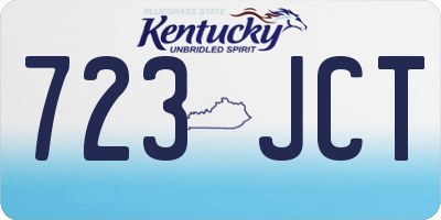 KY license plate 723JCT