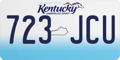 KY license plate 723JCU