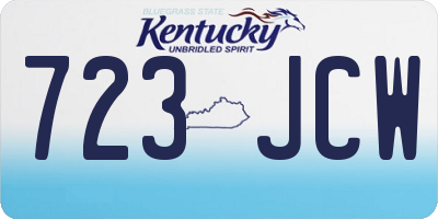 KY license plate 723JCW