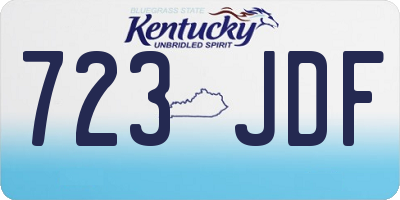 KY license plate 723JDF