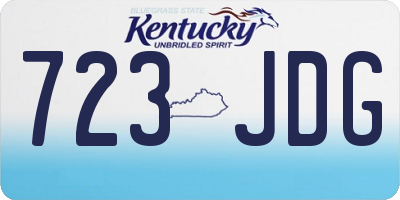 KY license plate 723JDG