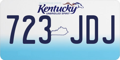 KY license plate 723JDJ