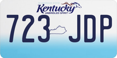 KY license plate 723JDP