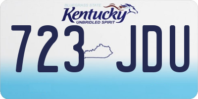 KY license plate 723JDU