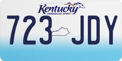 KY license plate 723JDY