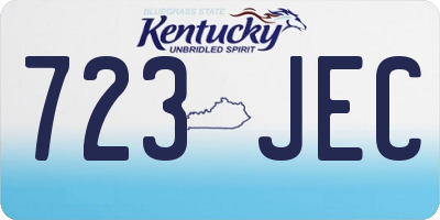 KY license plate 723JEC