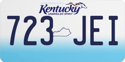 KY license plate 723JEI