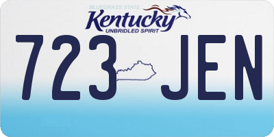 KY license plate 723JEN