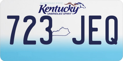 KY license plate 723JEQ