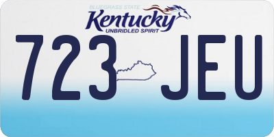 KY license plate 723JEU