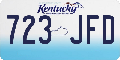 KY license plate 723JFD