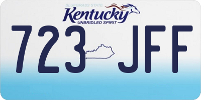 KY license plate 723JFF