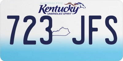 KY license plate 723JFS