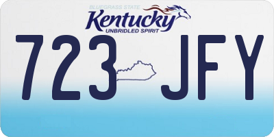 KY license plate 723JFY