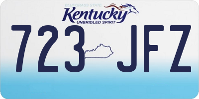 KY license plate 723JFZ