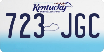 KY license plate 723JGC