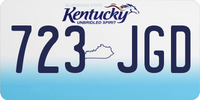 KY license plate 723JGD