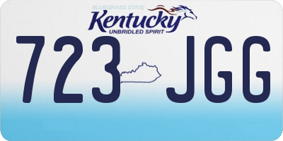 KY license plate 723JGG