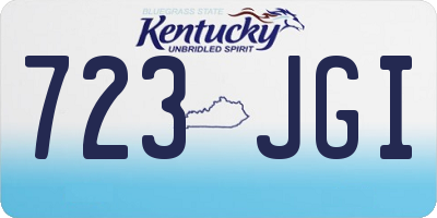 KY license plate 723JGI