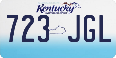 KY license plate 723JGL