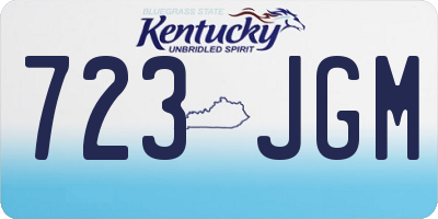 KY license plate 723JGM