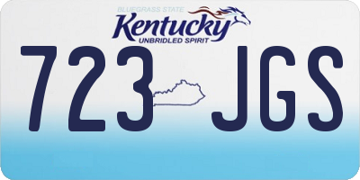 KY license plate 723JGS