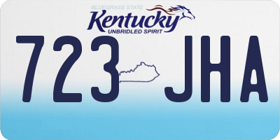 KY license plate 723JHA
