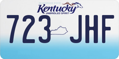 KY license plate 723JHF