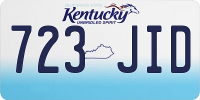 KY license plate 723JID