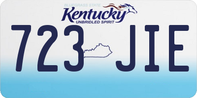 KY license plate 723JIE