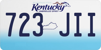 KY license plate 723JII